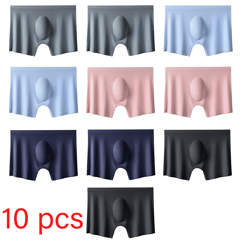 Multi Pack Underwear - 10 قطعة/الوحدة الرجال الصيف الحرير الجليد