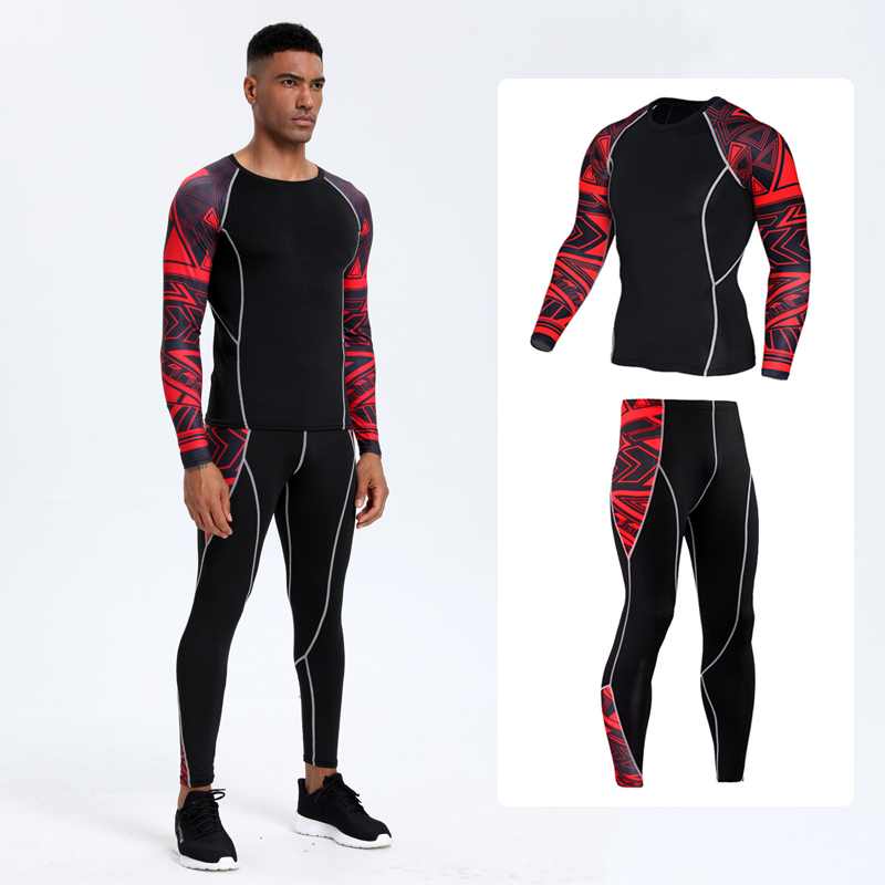 Compression Long Pant - بدلة اللياقة البدنية الرياضية الاحترافية للرجال: