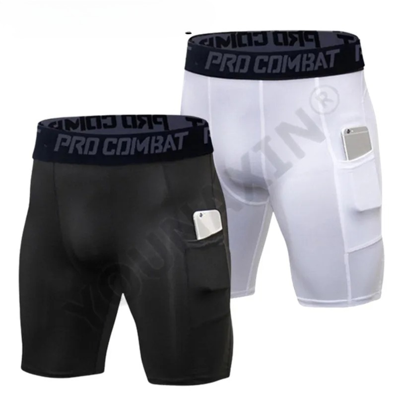 Compression Shorts Athletes - شورتات رياضية للرجال مع جيوب، سراويل