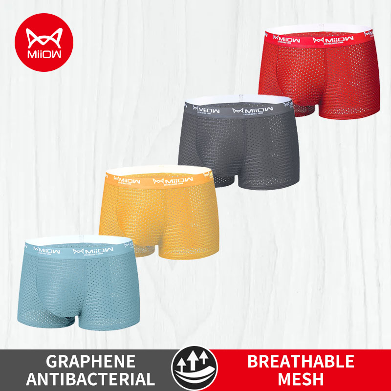 Boxer Shorts Modal - MiiOW-ملابس داخلية مضادة للبكتيريا للرجال ،