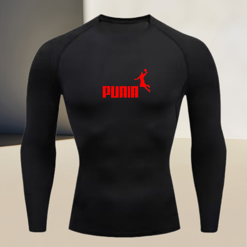 T Shirt Tight Fit - تي شيرت رياضي رجالي بأكمام طويلة