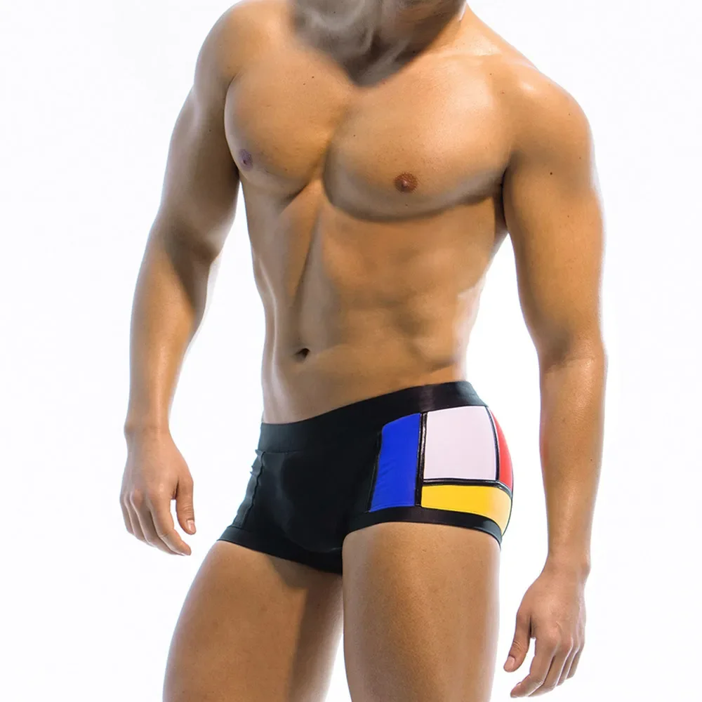 Boxer Shorts Modal - شورت رجالي بألوان مكعبات للتزلج ،