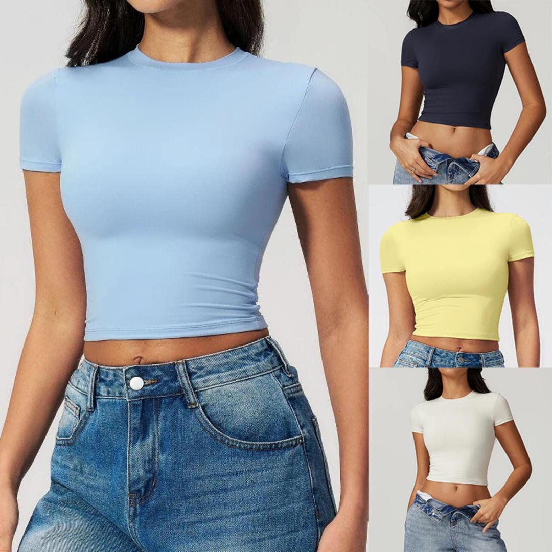 T Shirt Tight Fit - قميص رياضي ضيق للنساء سريع الجفاف