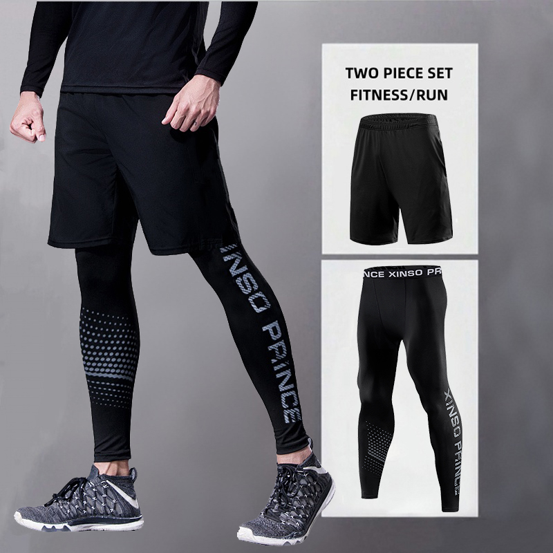 Compression Long Pant - سراويل الجري الرياضية للرجال، سراويل اللياقة