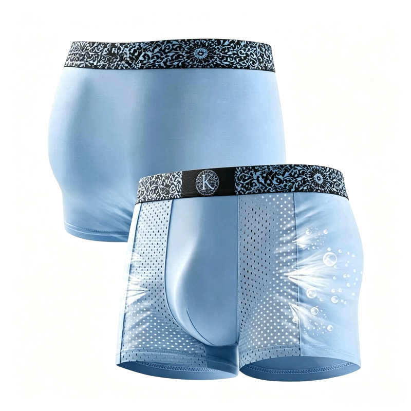 سراويل داخلية رجالية من نسيج ا - مراجعة Mesh Sport Boxer وسعره